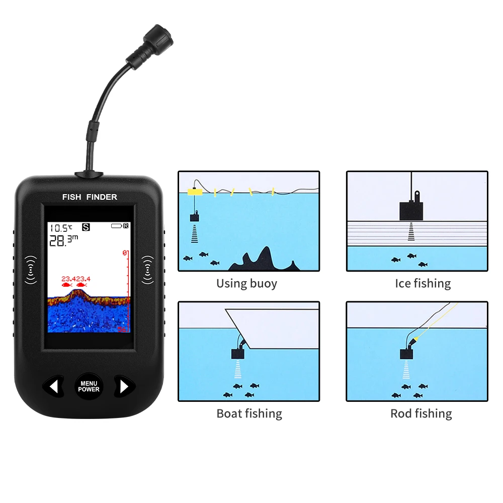 Alarma 100M Sonar portátil bus - Fish Finder Portable reseña y precio