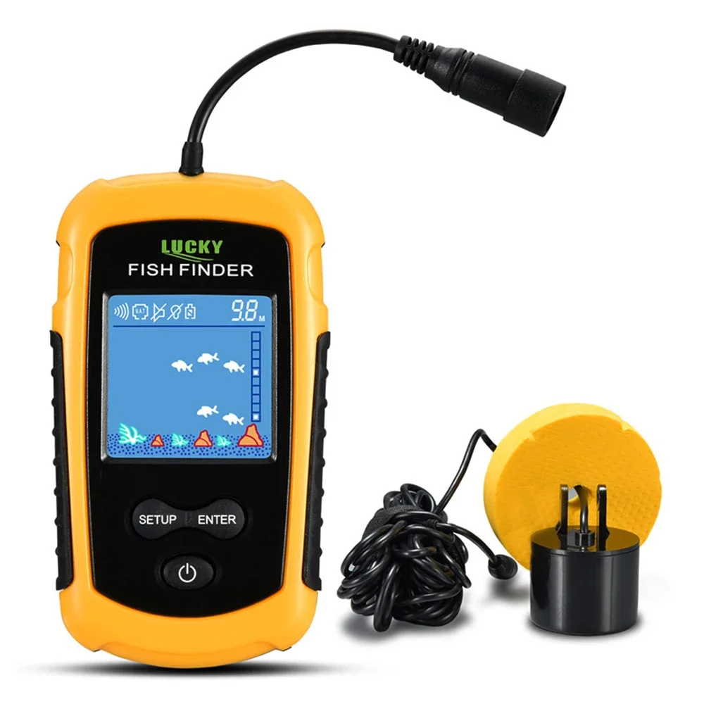 Lucky LCD pantalla a Color por - Fish Finder Transducer reseña y precio